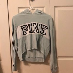 pink cropped sweatshirt